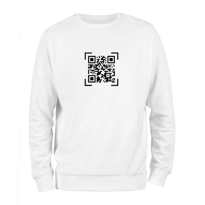 White QR Code Hoodie-Hoodies-RESHRD-QR Code Clothing, QR Code Clothes, QR Code Shirt, QR Code T-Shirt, QR Code Hoodies, QR Code Apparel, QR Code Platform, Custom QR Code Shirts, Custom QR Code Clothes, Custom QR Code Clothing, QR Code Shirts, QR Codes on Shirts, QR Code T-Shirts, Custom QR Code Hoodies, Funny QR Code Shirts, Interactive Apparel, RESHRD Updatable QR Clothing, One day at a time Tshirt, Custom QR code candles, Updatable QR code candles for gifting, Personalized candles with QR codes, Scented c