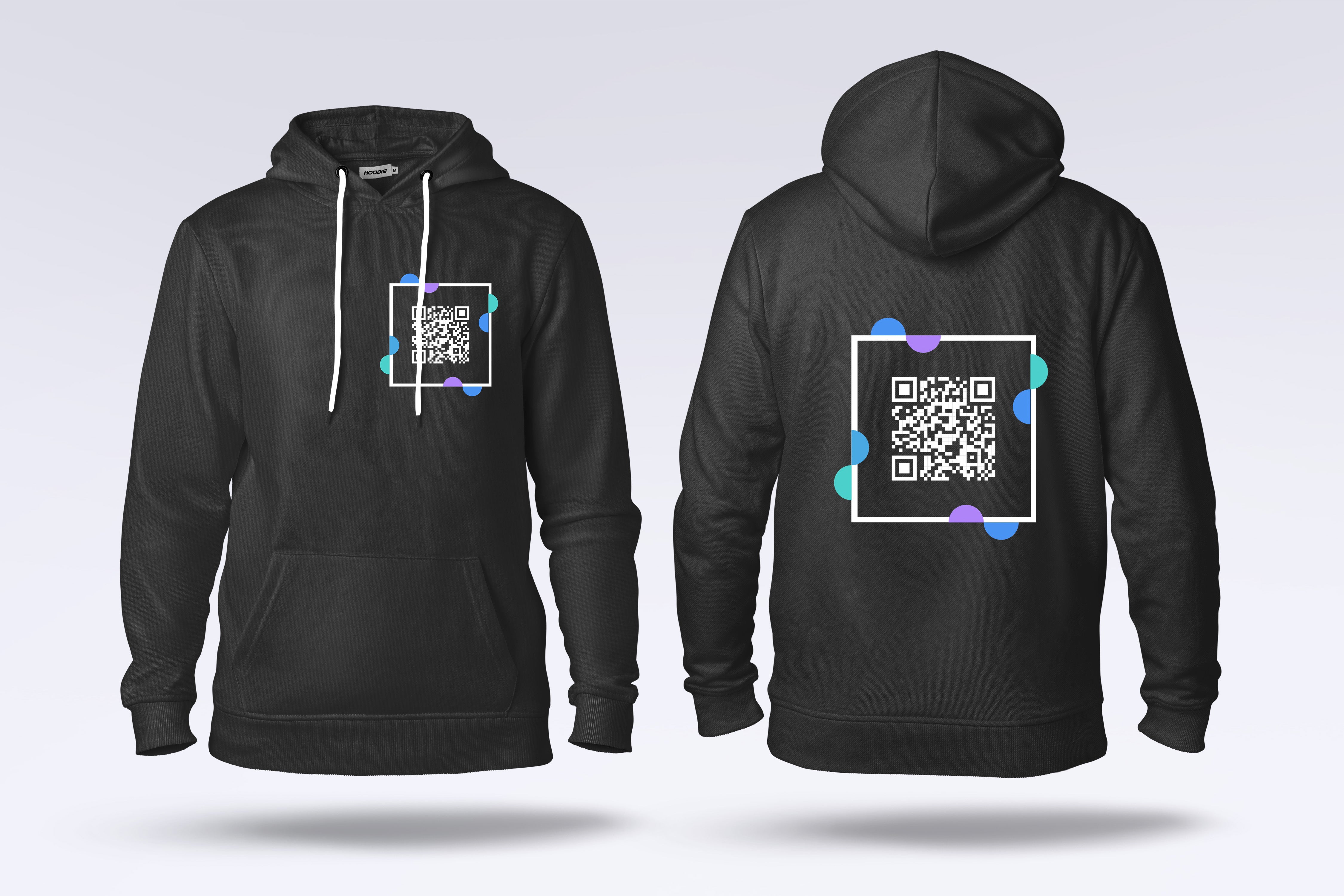 Black QR Code Hoodie
