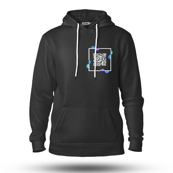 Black QR Code Hoodie