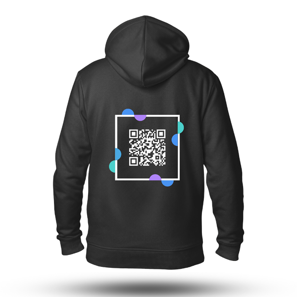 Black QR Code Hoodie