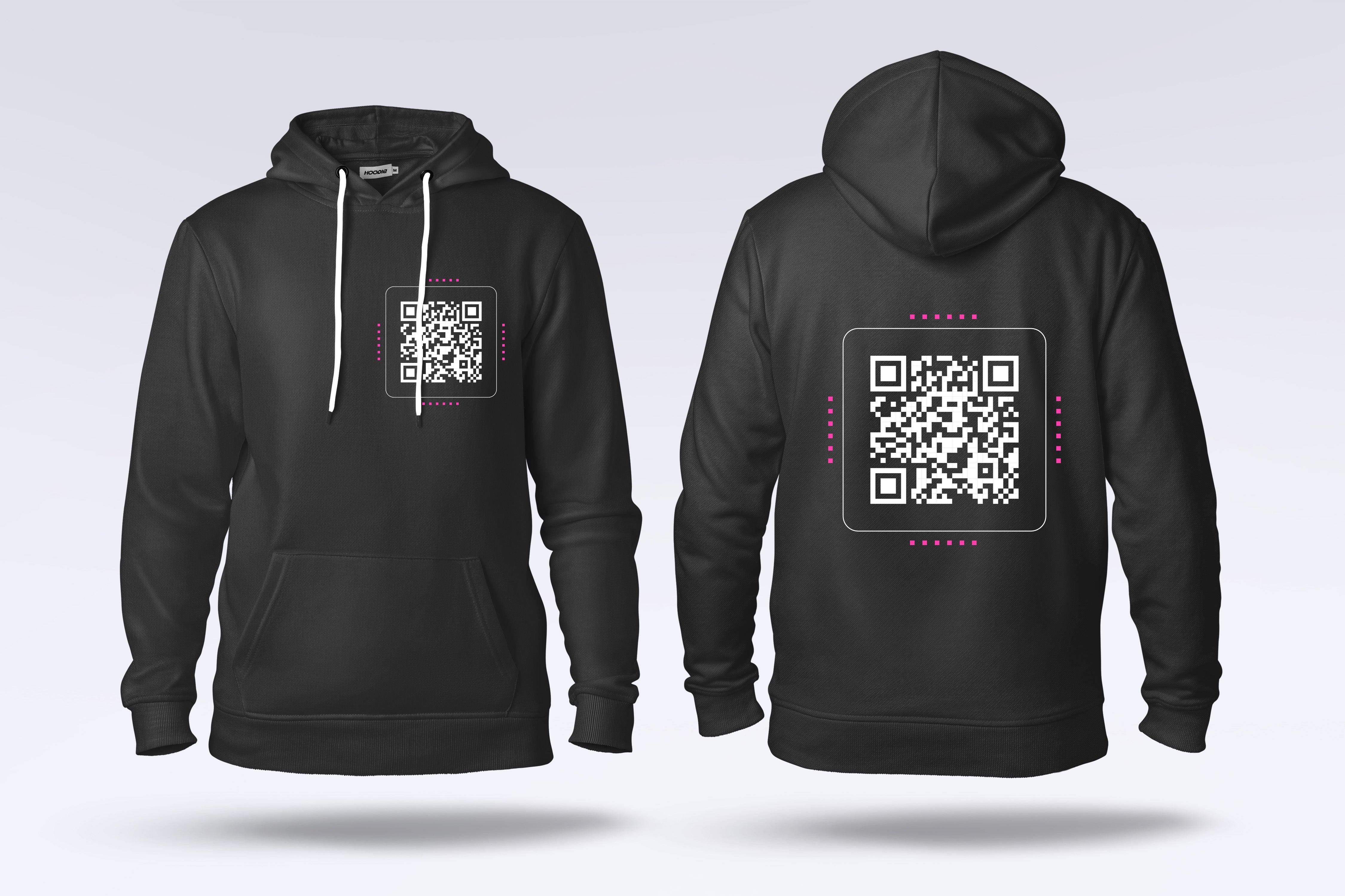 Black QR Code Hoodie