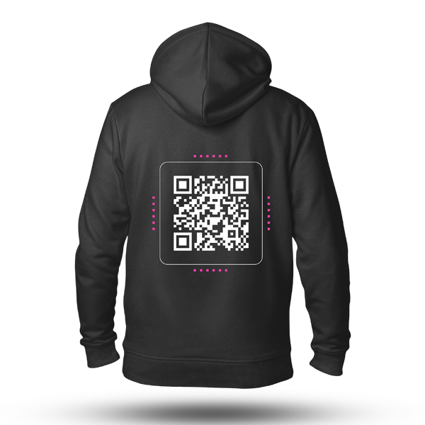Black QR Code Hoodie