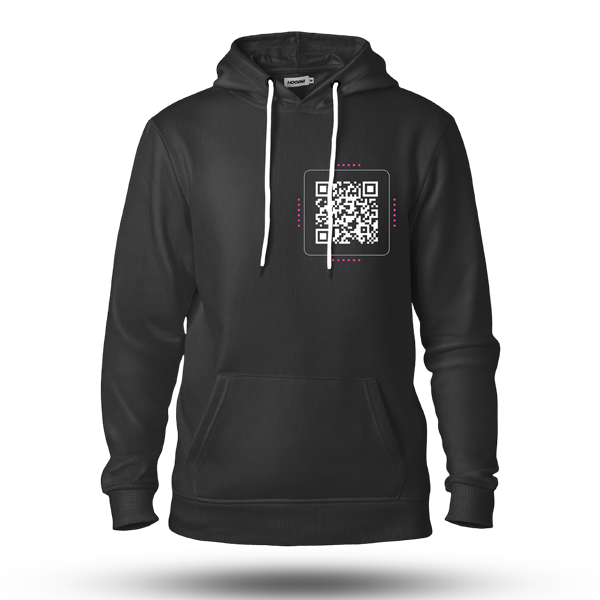 Black QR Code Hoodie