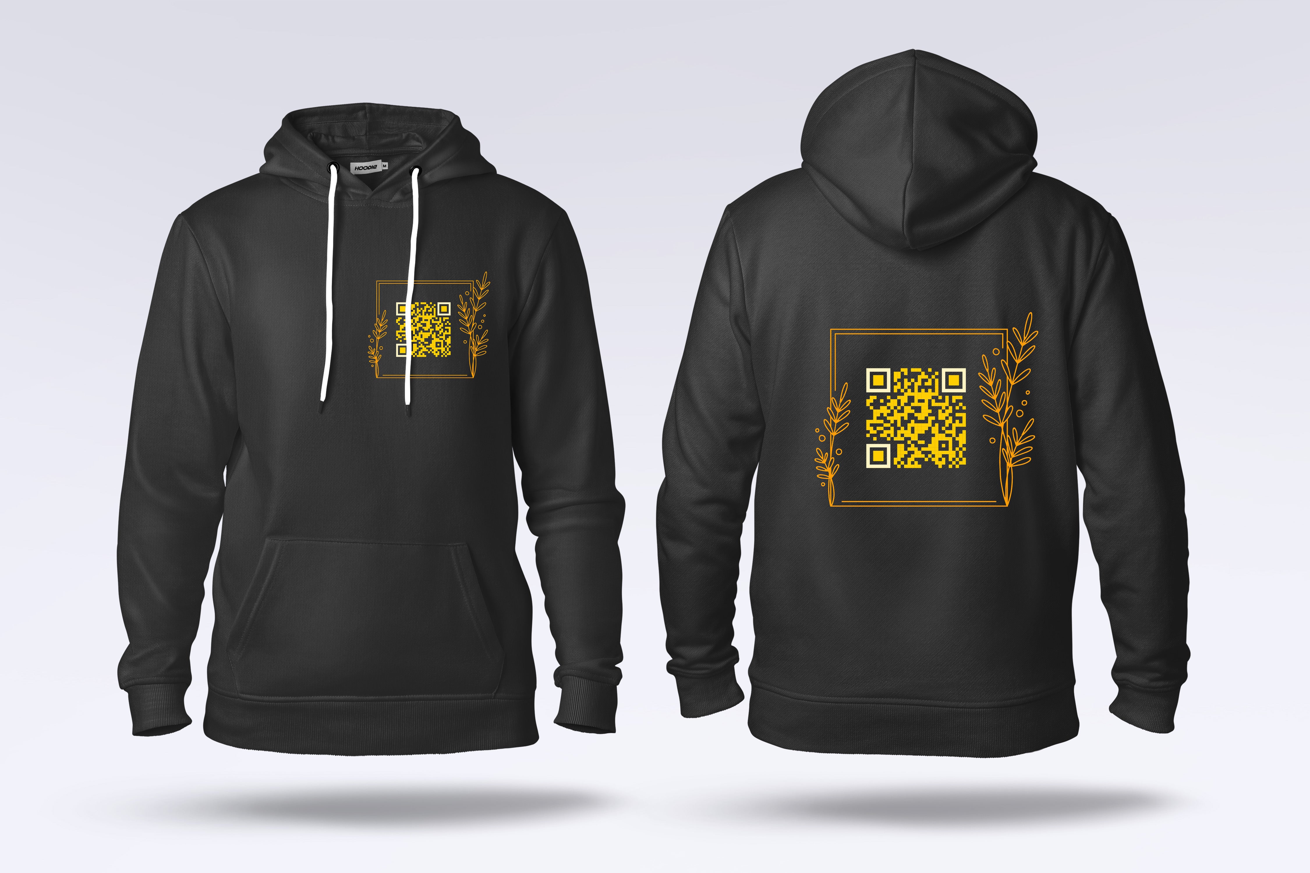 Black QR Code Hoodie