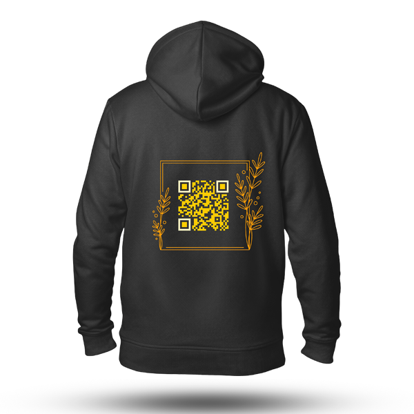 Black QR Code Hoodie