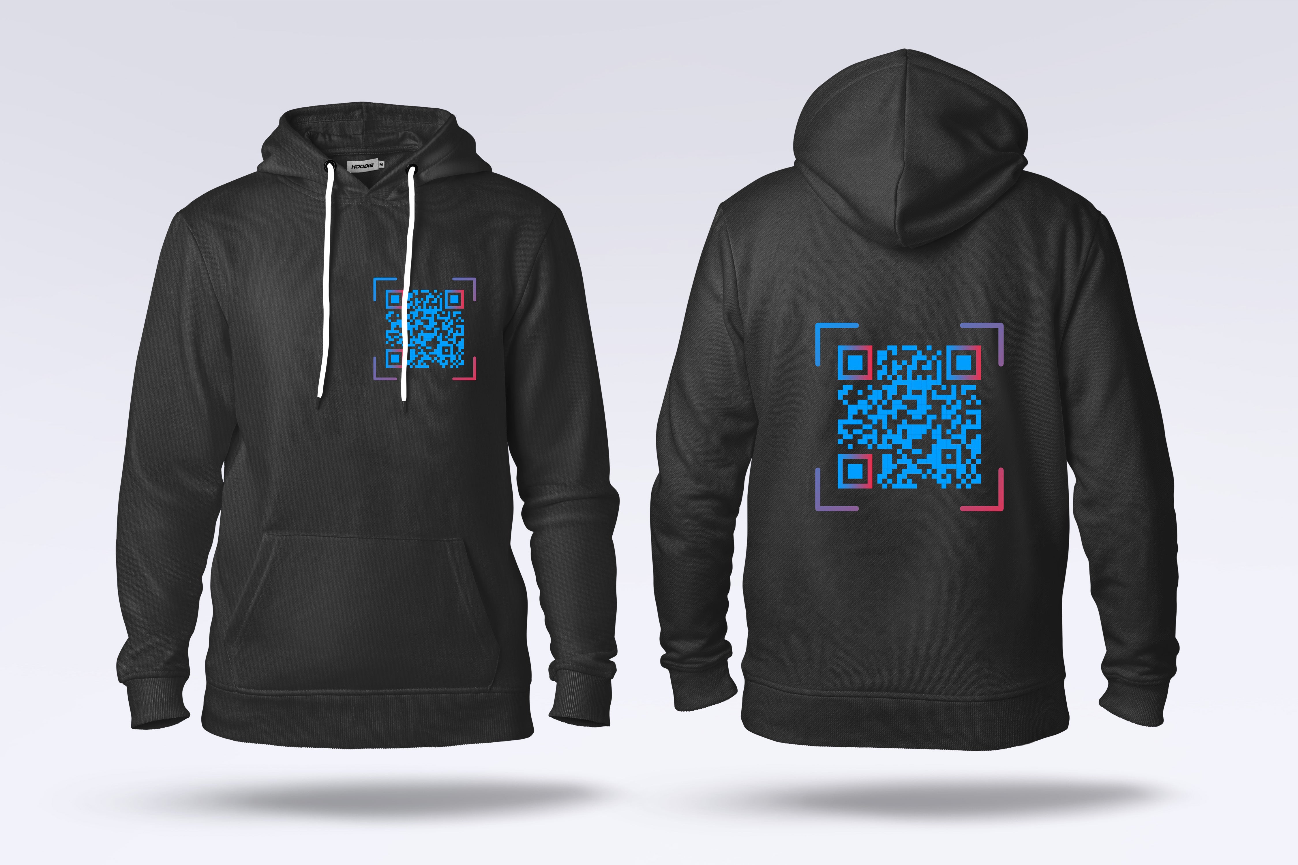 Black QR Code Hoodie