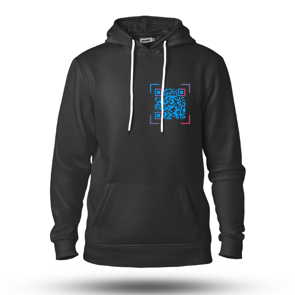 Black QR Code Hoodie