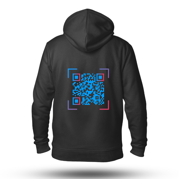 Black QR Code Hoodie