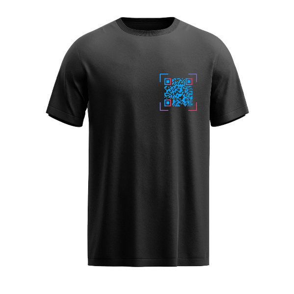 Black QR Code T-Shirt
