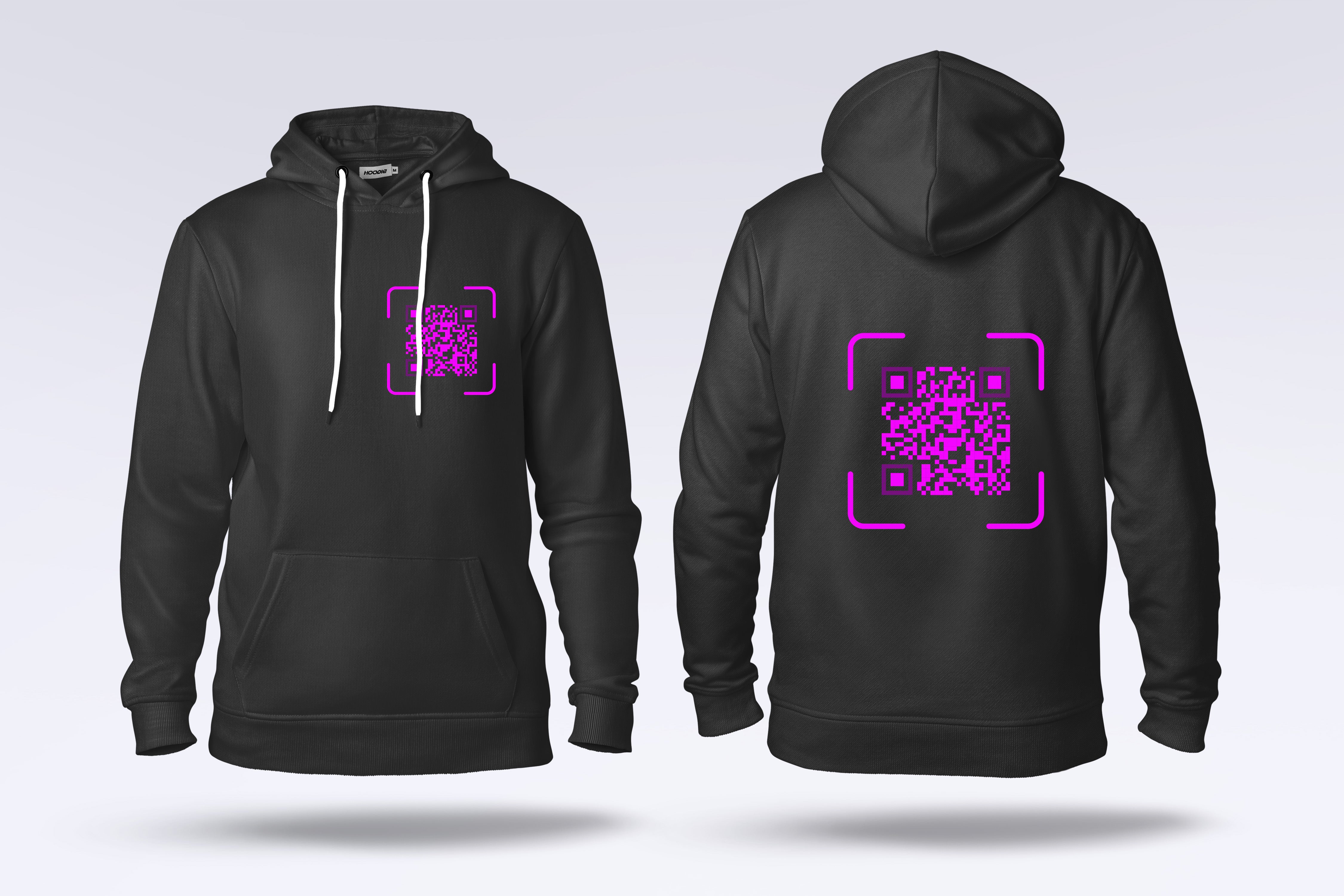 Black QR Code Hoodie
