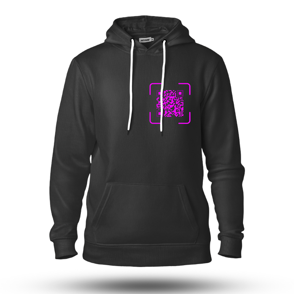 Black QR Code Hoodie