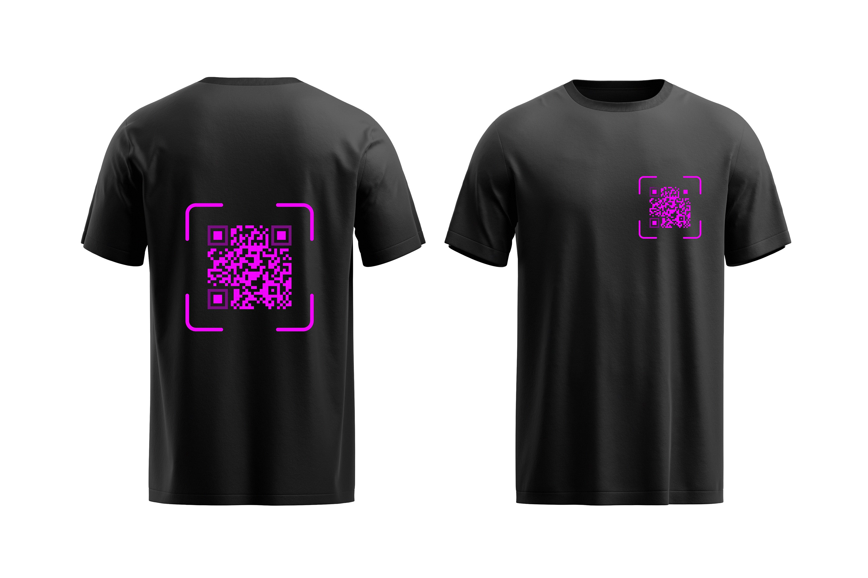 Customizable Black QR Code T-Shirt