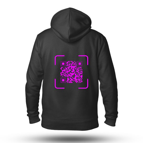 Black QR Code Hoodie