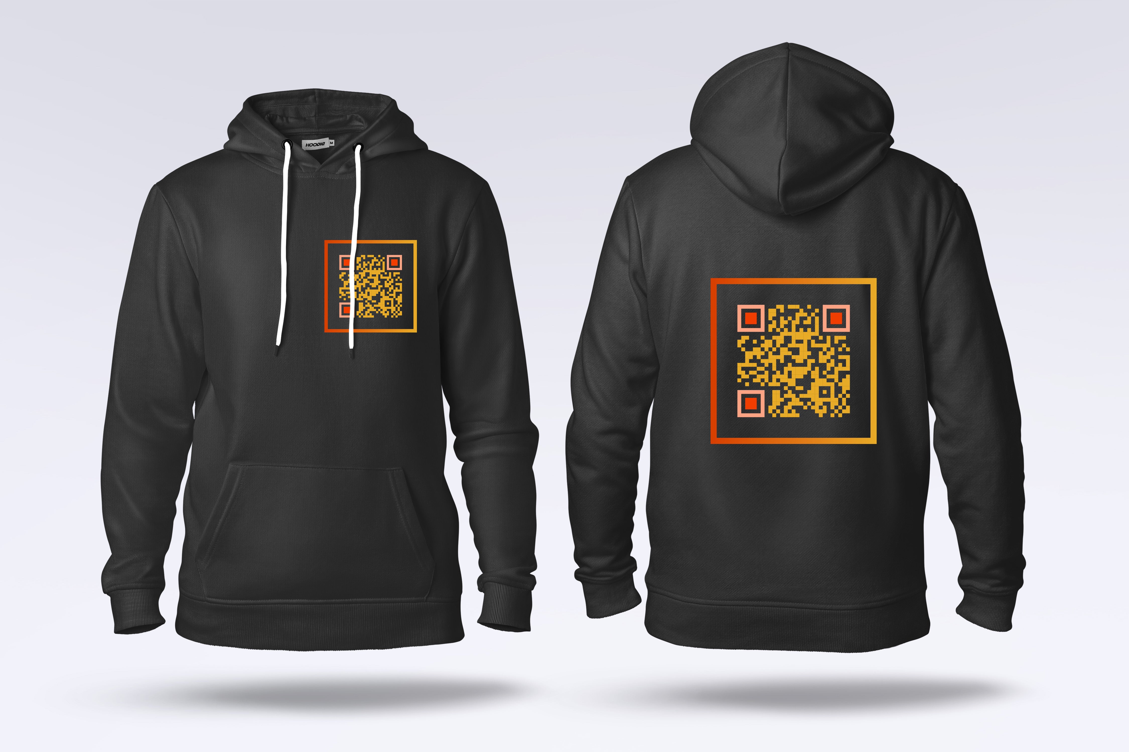 Black QR Code Hoodie