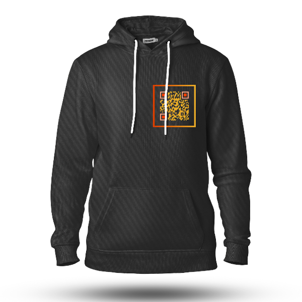 Black QR Code Hoodie