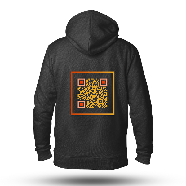Black QR Code Hoodie