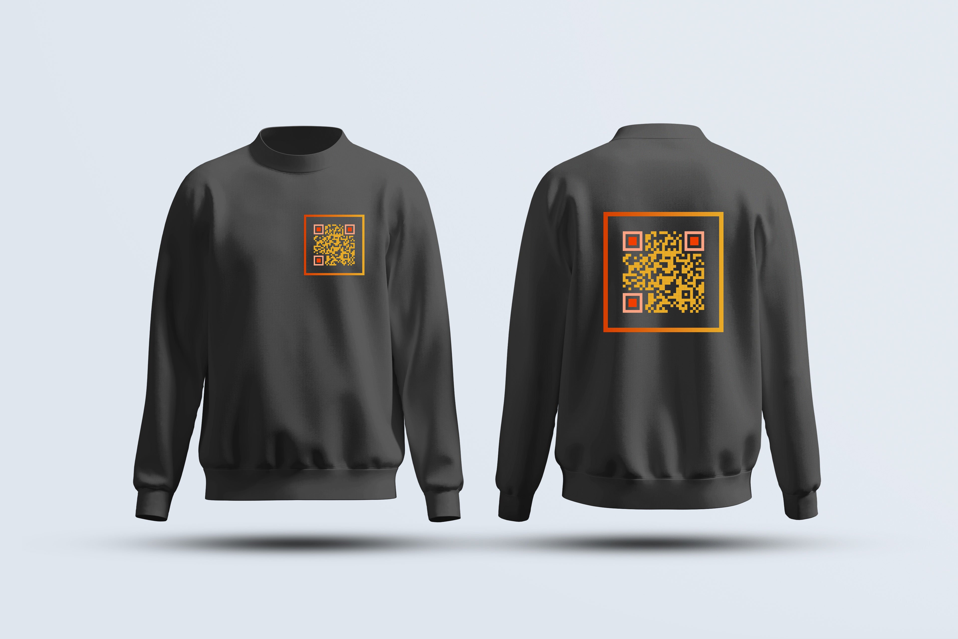 Black QR Code Sweatshirt