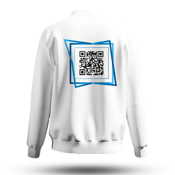 White QR Code Sweatshirt