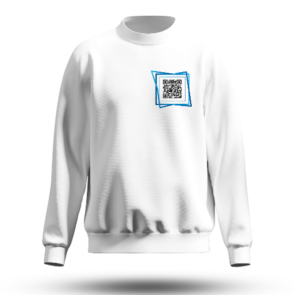 White QR Code Sweatshirt