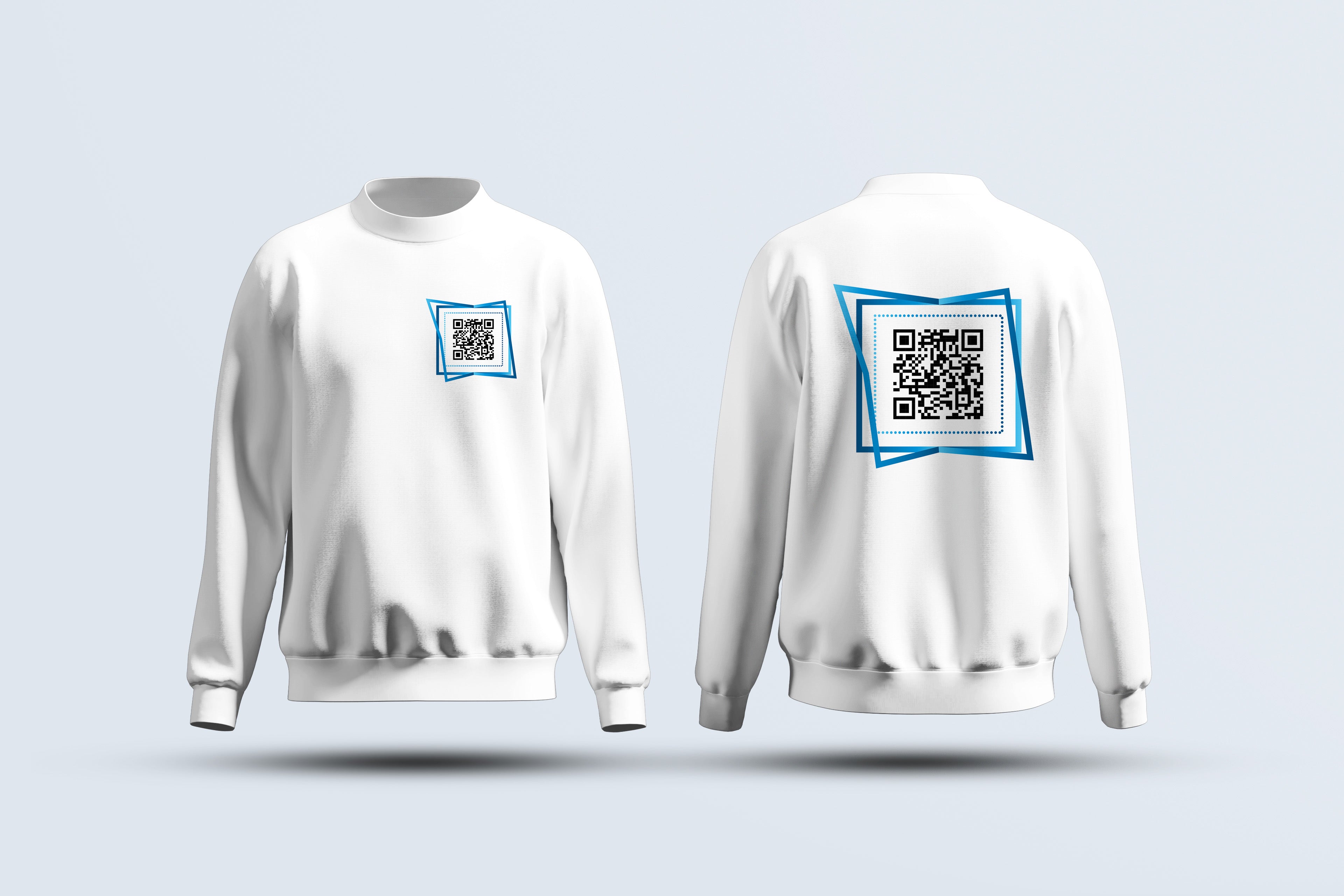 White QR Code Sweatshirt