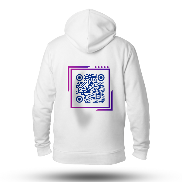 White QR Code Hoodie