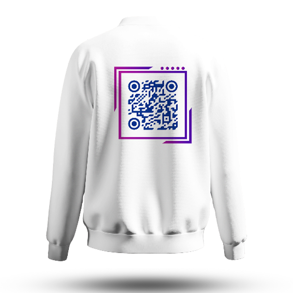 White QR Code Sweatshirt