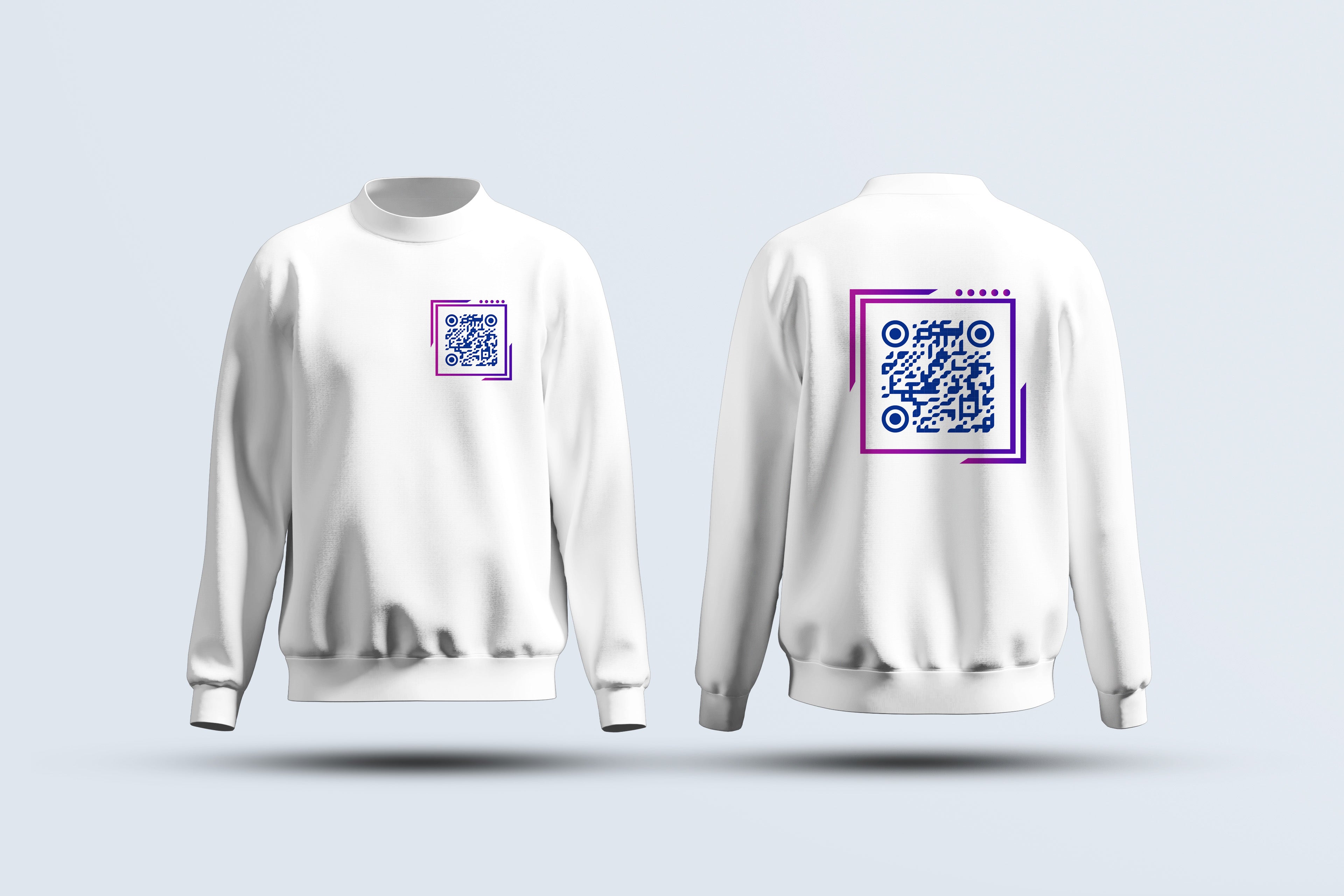 White QR Code Sweatshirt