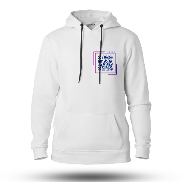 White QR Code Hoodie