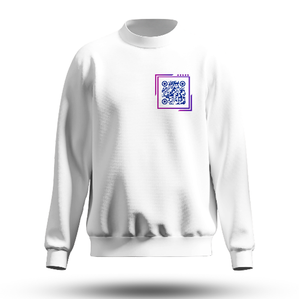 White QR Code Sweatshirt