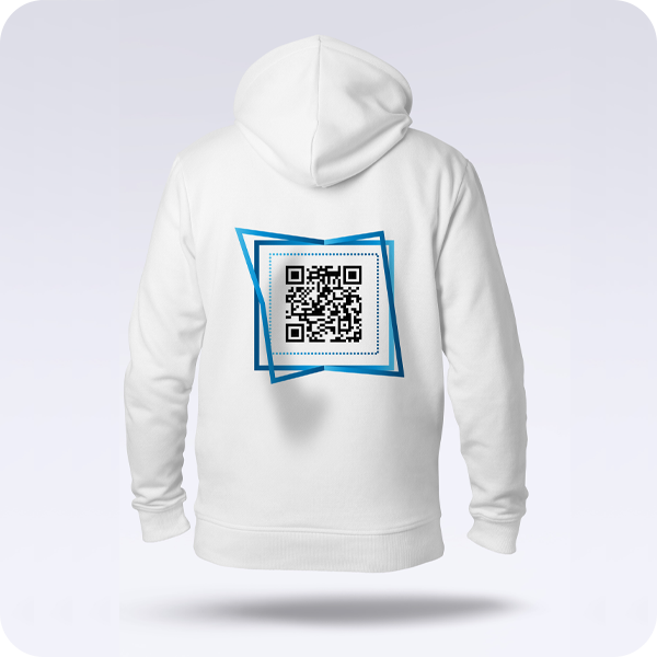 White QR Code Hoodie