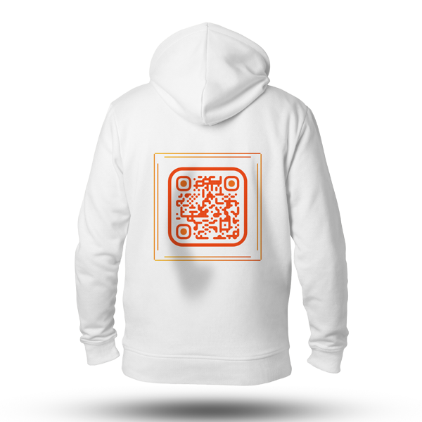 White QR Code Hoodie