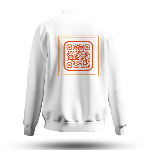 White QR Code Sweatshirt