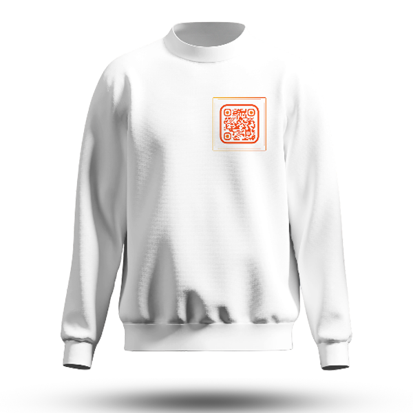 White QR Code Sweatshirt