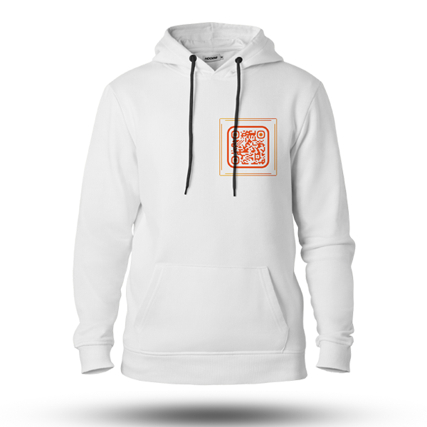 White QR Code Hoodie