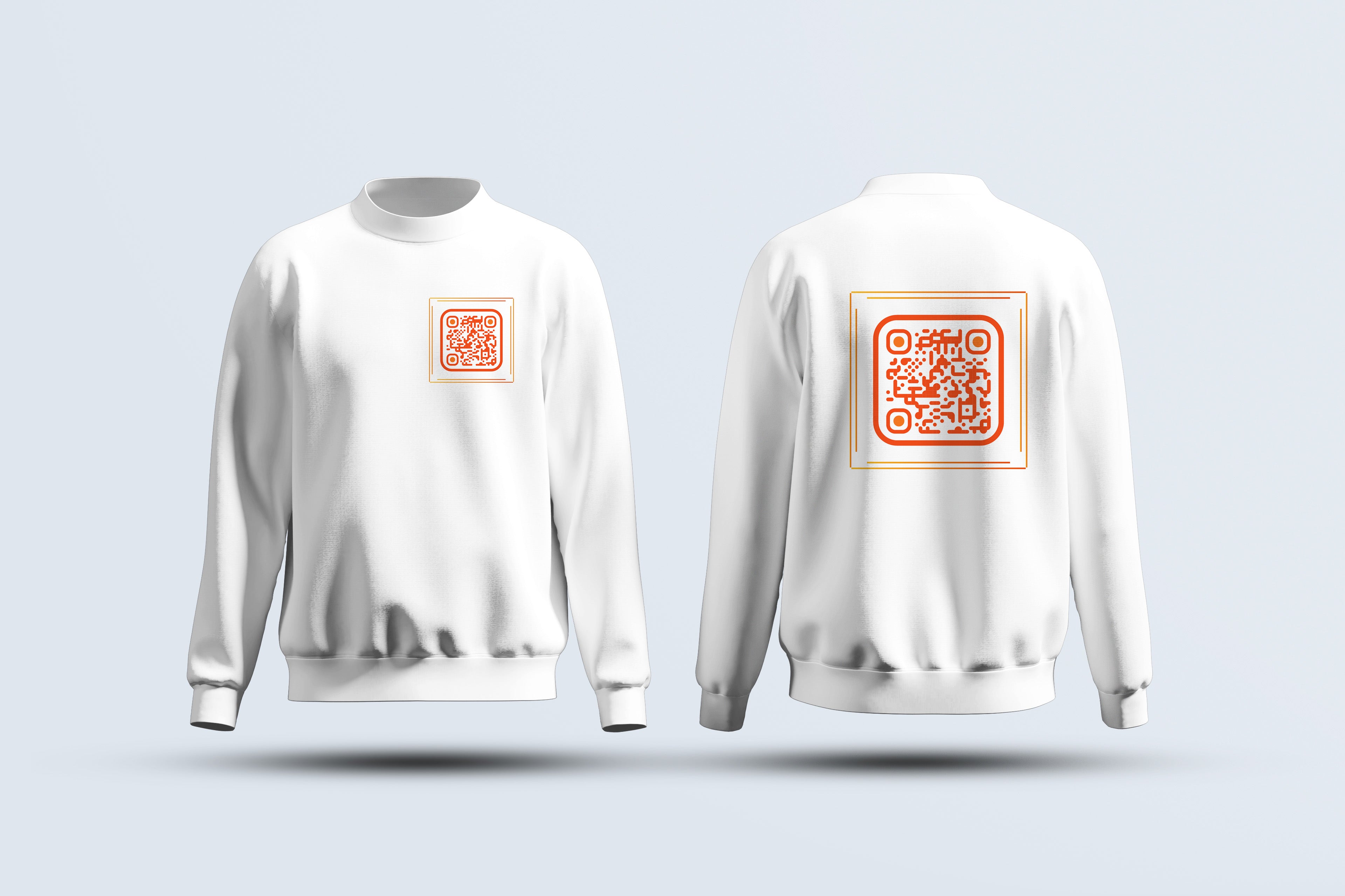 White QR Code Sweatshirt