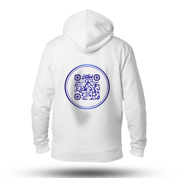 White QR Code Hoodie