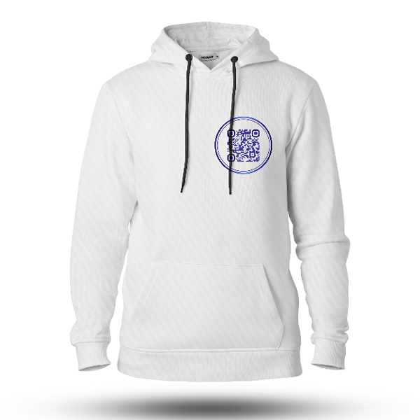 White QR Code Hoodie