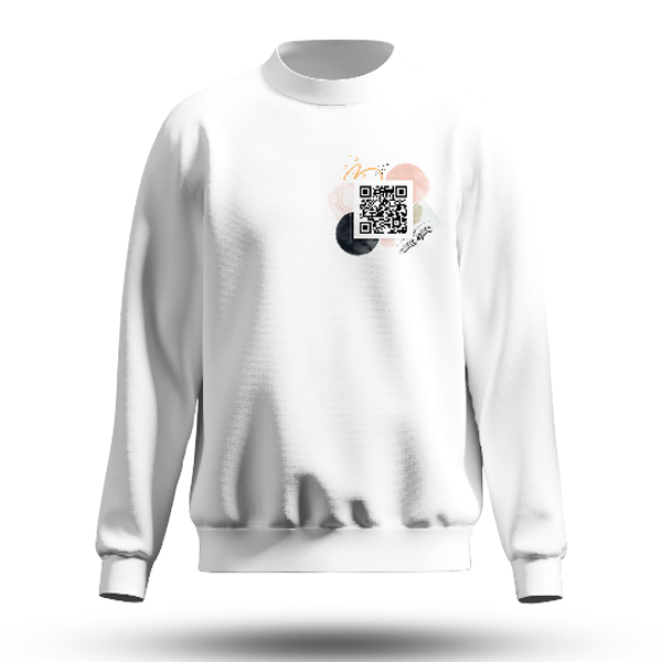 White QR Code Sweatshirt