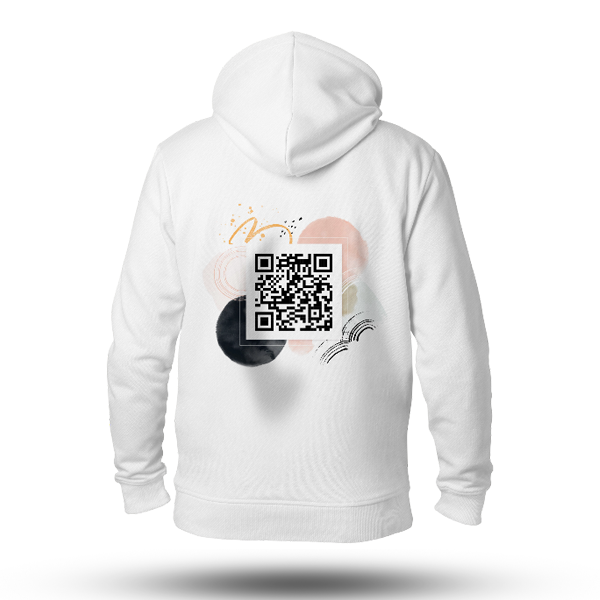 White QR Code Hoodie