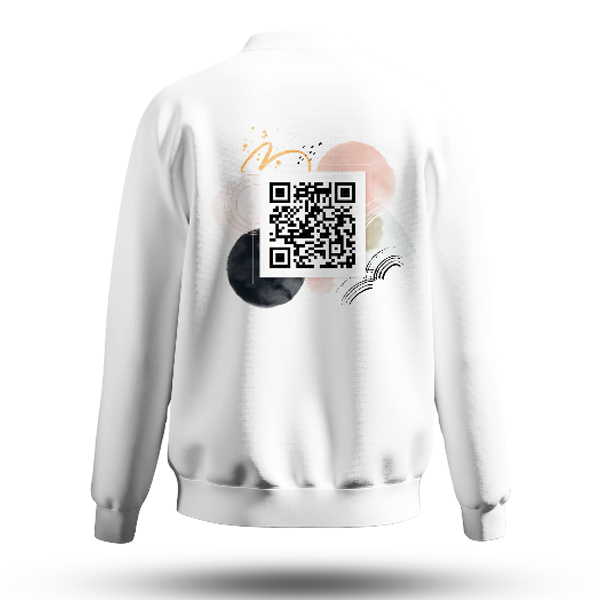 White QR Code Sweatshirt