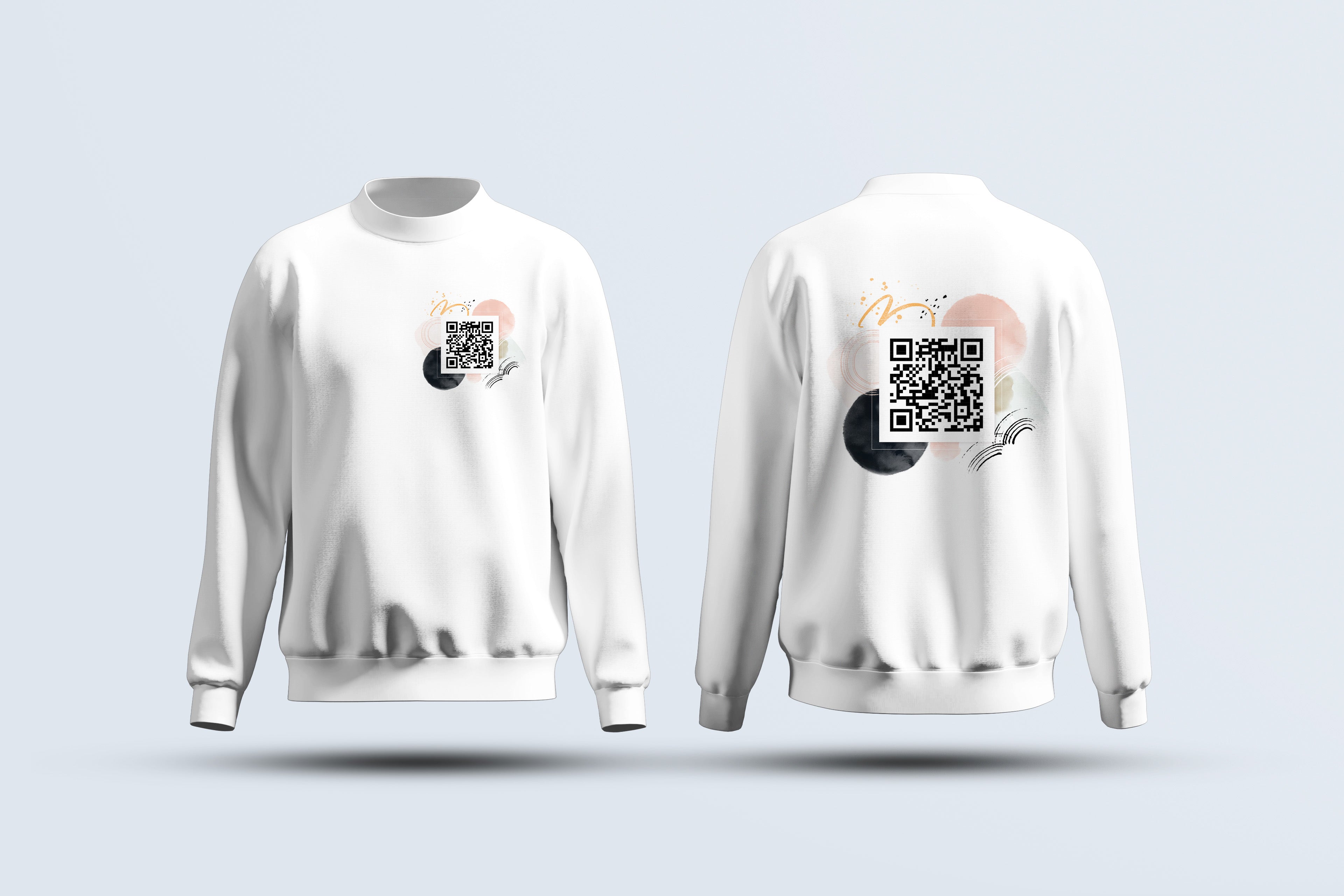 White QR Code Sweatshirt