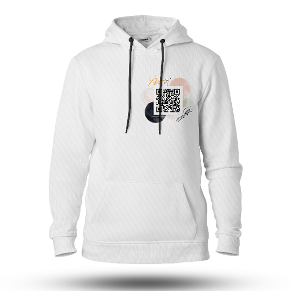 White QR Code Hoodie