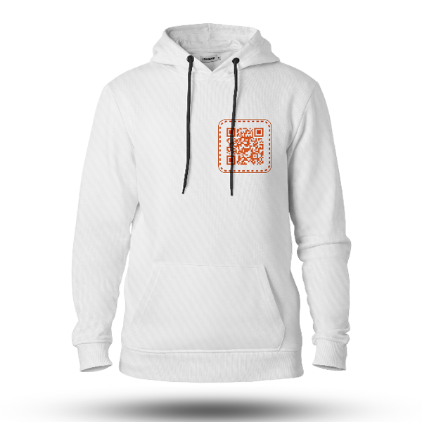White QR Code Hoodie