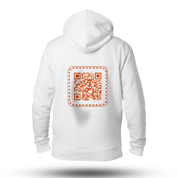 White QR Code Hoodie