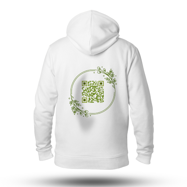 White QR Code Hoodie