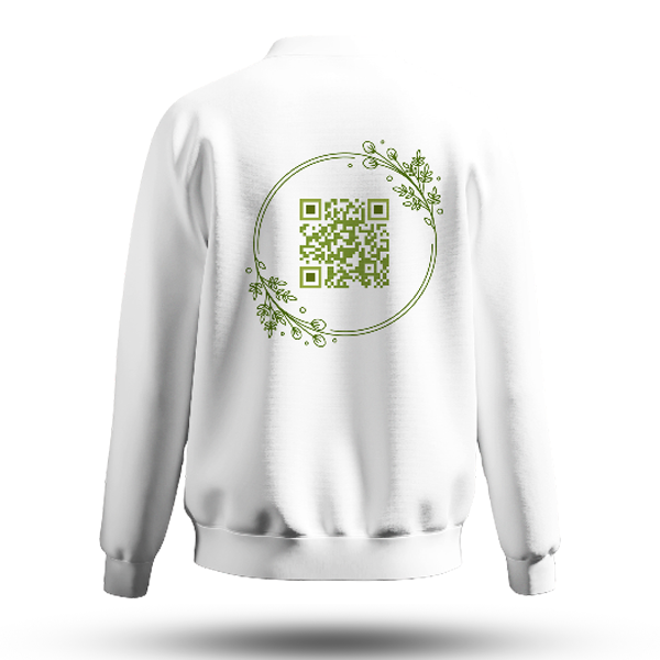 White QR Code Sweatshirt