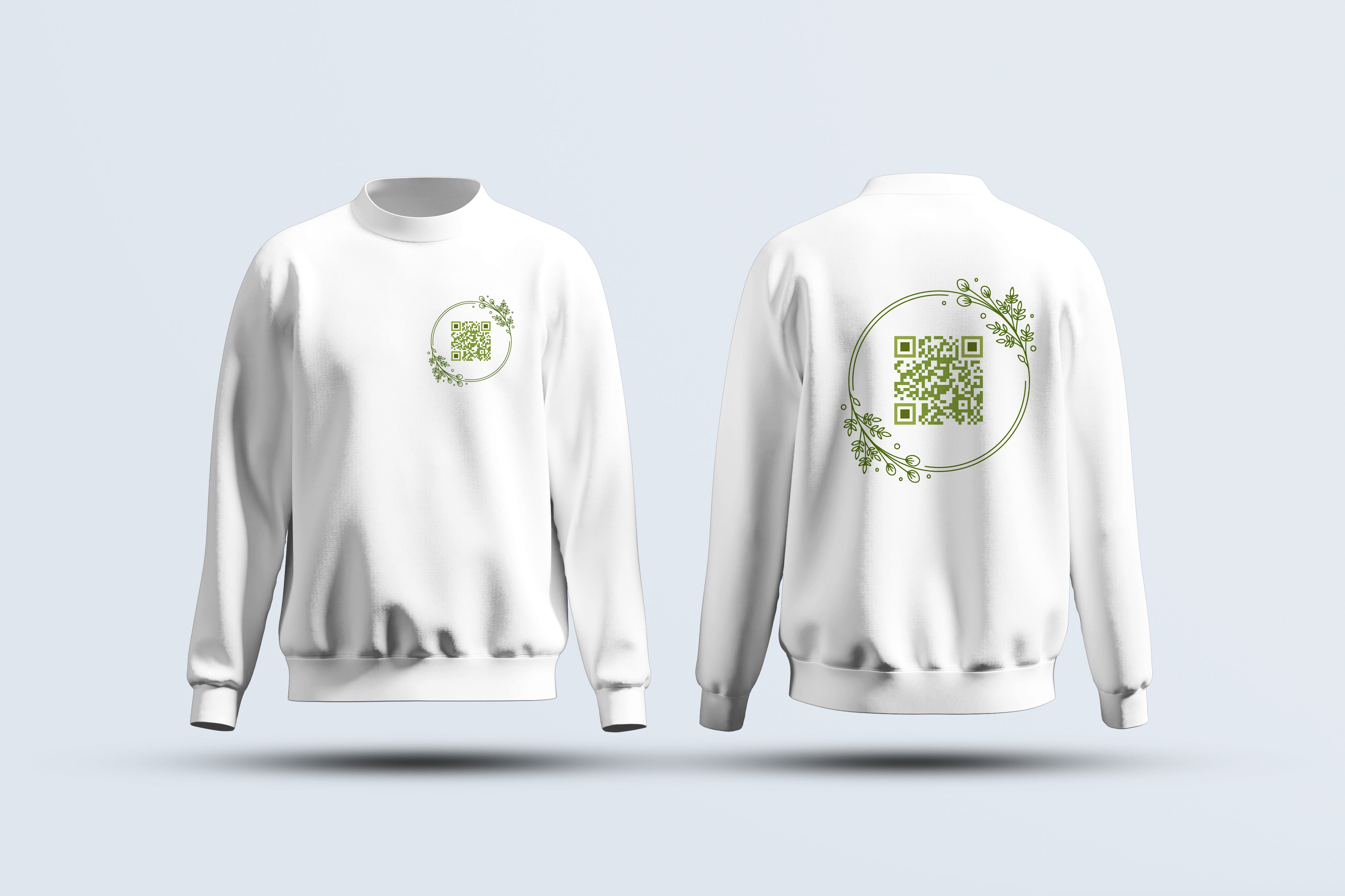 White QR Code Sweatshirt