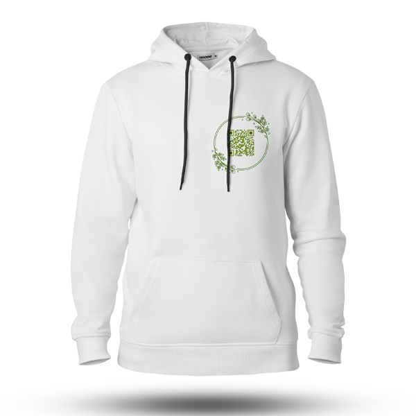 White QR Code Hoodie