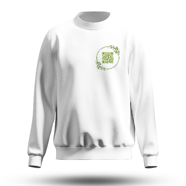 White QR Code Sweatshirt