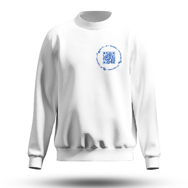White QR Code Sweatshirt
